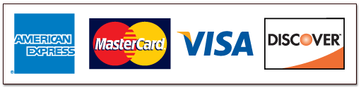 Credit Cards we accept