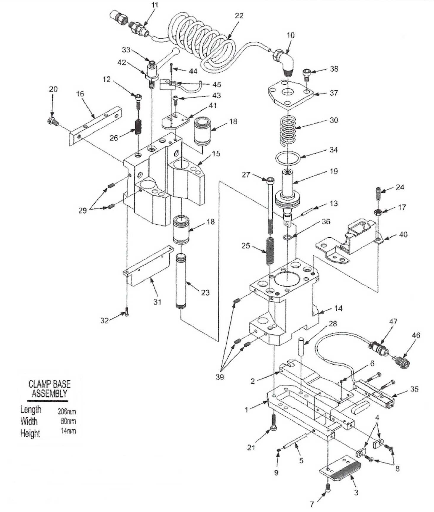 Amada EM Style Pneumatic Clamps